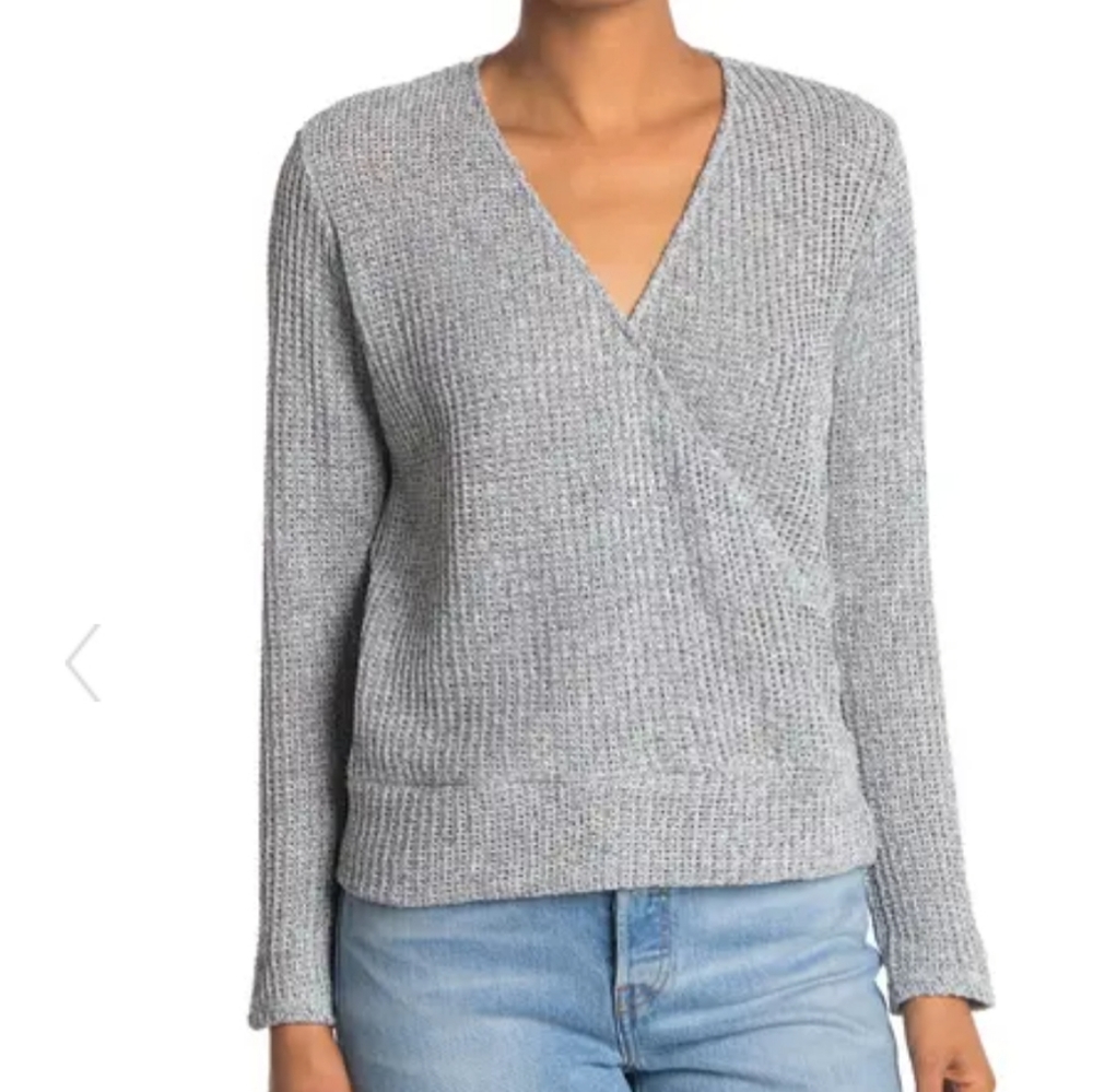 Gibsonlook Boucle wrap blouse  NWT small